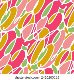 Seamless pattern with a simple abstract drawing. Vector illustration.