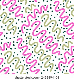 Seamless pattern with a simple abstract drawing. Vector illustration.