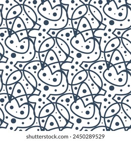 Seamless pattern with a simple abstract drawing. Vector illustration.
