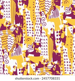 Seamless pattern with a simple abstract drawing. Vector illustration.