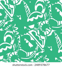 Seamless pattern with a simple abstract drawing. Vector illustration.