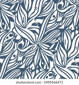 Seamless pattern with a simple abstract drawing. Vector illustration.