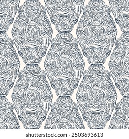 Seamless pattern with a simple abstract drawing. Vector illustration.