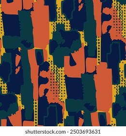 Seamless pattern with a simple abstract drawing. Vector illustration.