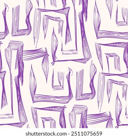 Seamless pattern with a simple abstract drawing. Vector illustration.