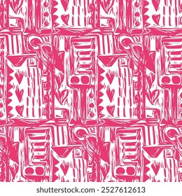 Seamless pattern with a simple abstract drawing. Vector illustration.