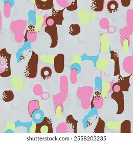 Seamless pattern with a simple abstract drawing. Vector illustration.