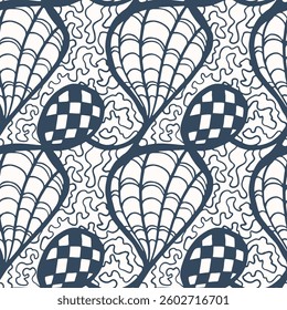 Seamless pattern with a simple abstract drawing. Vector illustration.