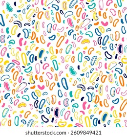 Seamless pattern with a simple abstract drawing. Vector illustration.