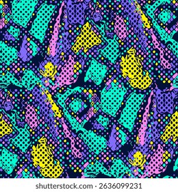 Seamless pattern with a simple abstract drawing. Vector illustration.