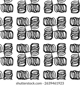 Seamless pattern with a simple abstract drawing. Vector illustration.
