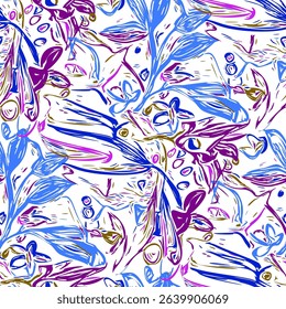 Seamless pattern with a simple abstract drawing. Vector illustration.