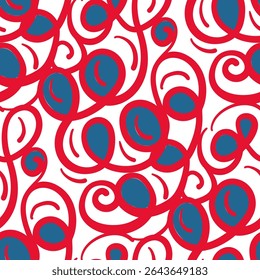 Seamless pattern with a simple abstract drawing. Vector illustration.