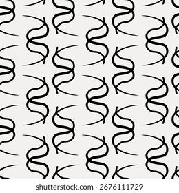 Nahtloses Muster mit einer einfachen abstrakten Zeichnung. Vektorgrafik.