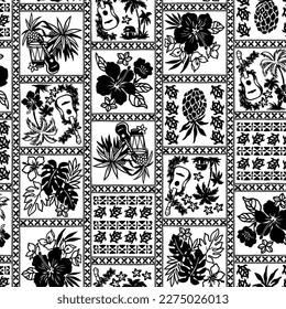 Seamless pattern for simple aloha shirt,