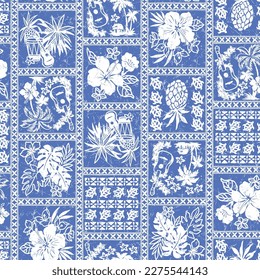 Seamless pattern for simple aloha shirt,