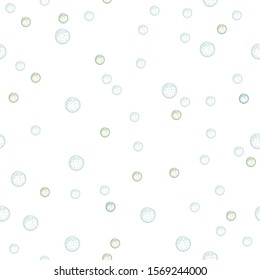 Seamless Pattern with simple Balls. Scandinavian Style. Vector Illustration