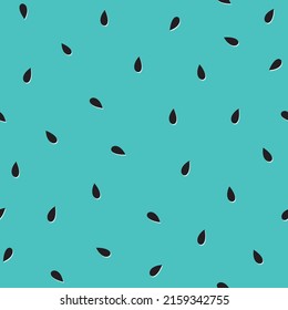Seamless pattern simple black seed on green background. Design for scrapbooking, decoration, cards, paper goods, background, wallpaper, wrapping, fabric and all your creative projects