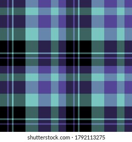 Patrón inmaculado de color negro, violeta y azul discreto, para recubrimiento, tela, textil, ropa, manteles y otras cosas. Imagen vectorial. 
