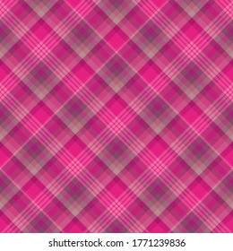 Seamless pattern in simple bright pink colors for plaid, fabric, textile, clothes, tablecloth and other things. Vector image. 2
