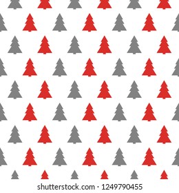 Seamless pattern with simple Christmas trees. Vector.