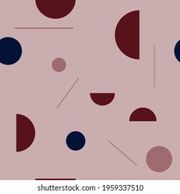 seamless pattern of simple colored geometric shapes for prints on fabric or packaging material and for interior decoration