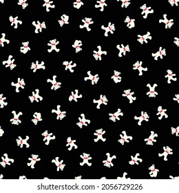 Seamless pattern of simple and cute bear illustration,