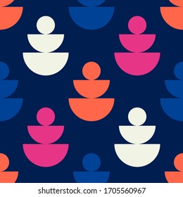 Seamless pattern. Simple design. Vector geometric background. Can be used for social media, posters, email, print, ads designs.