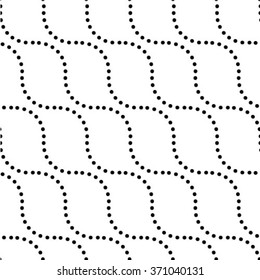 Seamless pattern. Simple diagonal texture. Repeating geometrical shapes, dotted lines, dots. Black and white pattern.