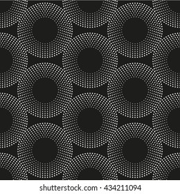 Seamless pattern. Simple diagonal texture. Repeating geometrical shapes, dotted lines, dots. Black and white pattern.