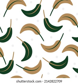 Seamless pattern simple fallen leaves, design for scrapbooking, decoration, cards, paper goods, background, wallpaper, wrapping, fabric and all your creative projects. Vector Illustration