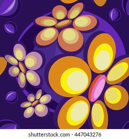 seamless pattern of simple flat colors. yellow on a blue background
