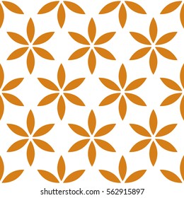 Seamless pattern with simple floral, flower motif
