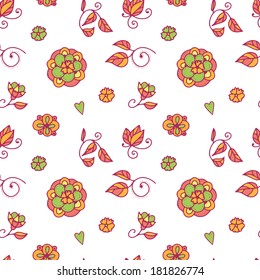 Seamless pattern - simple flower background