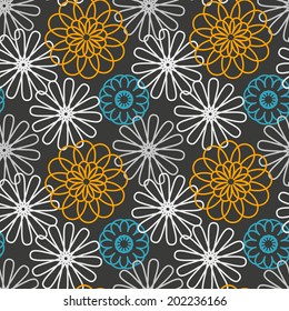 Seamless pattern - simple flower background