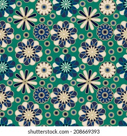 Seamless pattern - simple flower background