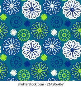 Seamless pattern - simple flower background