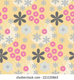 Seamless pattern - simple flower background
