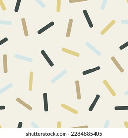 Seamless pattern simple geometric confetti rectangle soft delicate neutral color