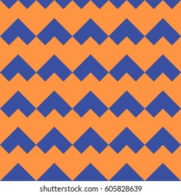 Seamless pattern simple geometric on orange background