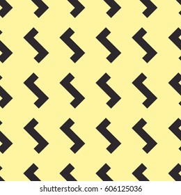 Seamless pattern simple geometric on light yellow background