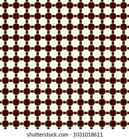 Seamless pattern with simple geometric ornament. Repeated squares and thin lines abstract background. Contemporary surface texture. Grid digital paper, textile print, page fill. Vector art