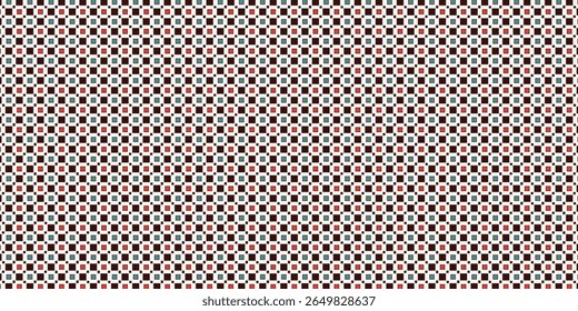Seamless pattern with simple geometric ornament. Repeated squares abstract background. Bright colors contemporary surface texture. Digital paper, textile print, page fill. Vector art