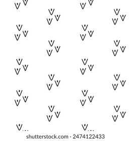 Seamless pattern with simple geometric shapes. Scandinavian abstract background. 