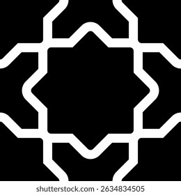 Seamless pattern of simple geometric shapes. Vector background. Black and white pattern
