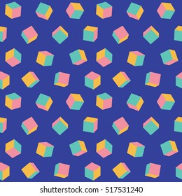 Seamless pattern with simple geometric shapes