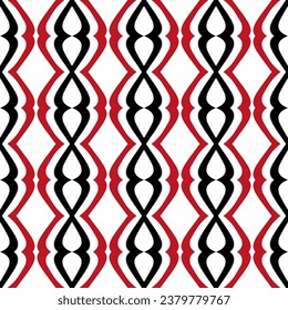 Seamless pattern with the simple geometrical drawing in retro style.  Vector illustration  