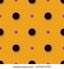 Seamless Pattern with Simple Geometrical Forms. Fall Halloween Collection. Decorative Design for Prints, Fabrics, Wallpapers etc. Abstract Art. Modern Style. Vector 3d Illustrations