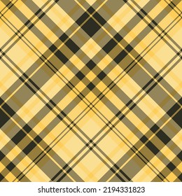 Seamless pattern in simple gray and yellow colors for plaid, fabric, textile, clothes, tablecloth and other things. Vector image. 2
