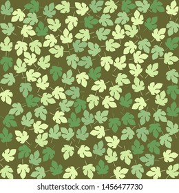 
Seamless Pattern simple green leaf motif